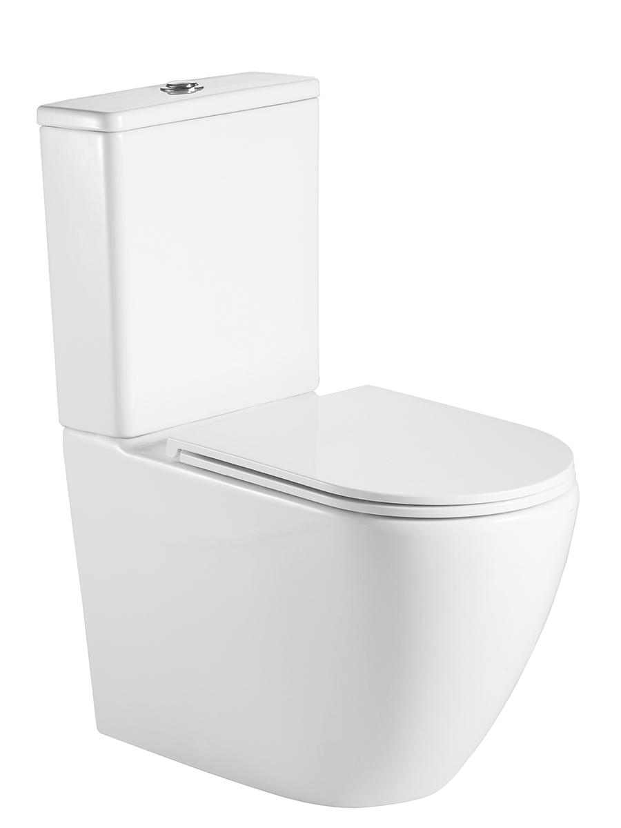 Lagoon close coupled WC with cistern fittings and seat
