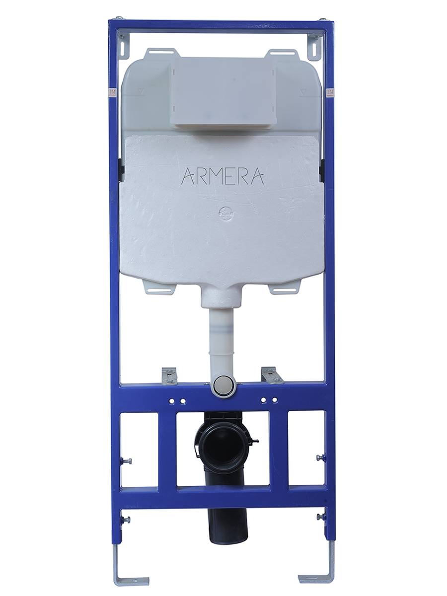 Slimline concealed cistern with frame