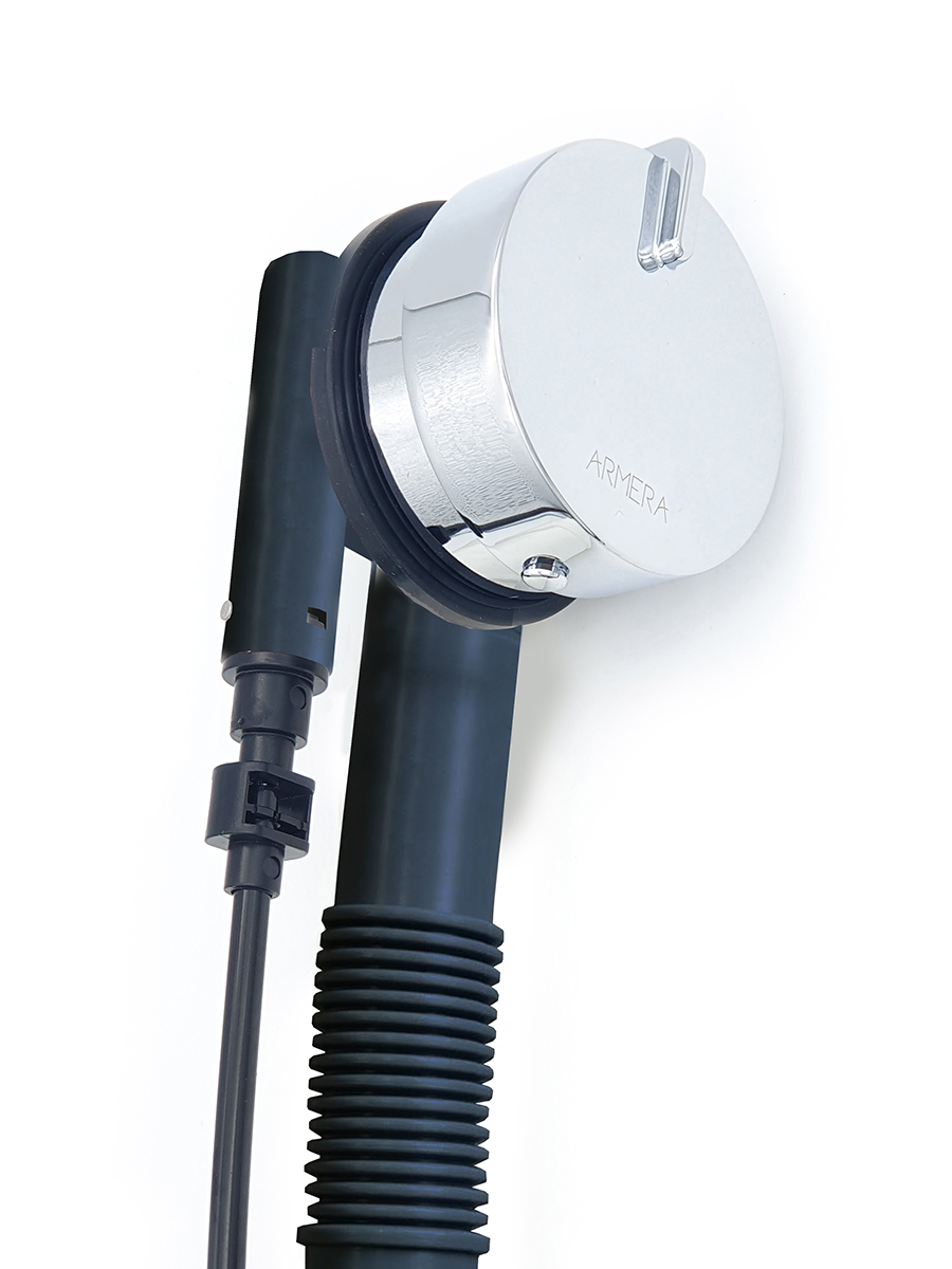 Bath waste with twist handle plug operation