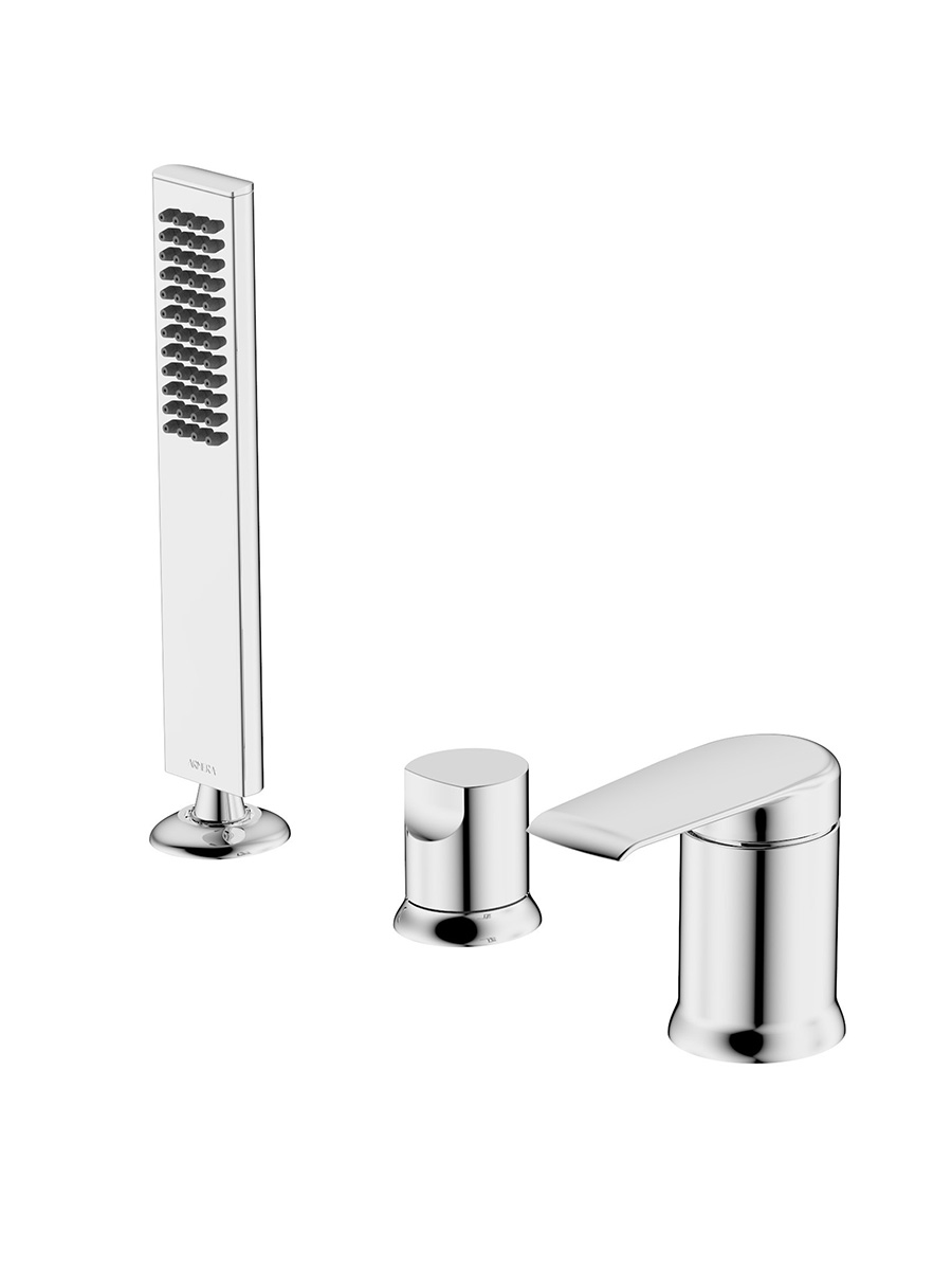 Vaere Deck mounted 3 hole bath shower mixer set